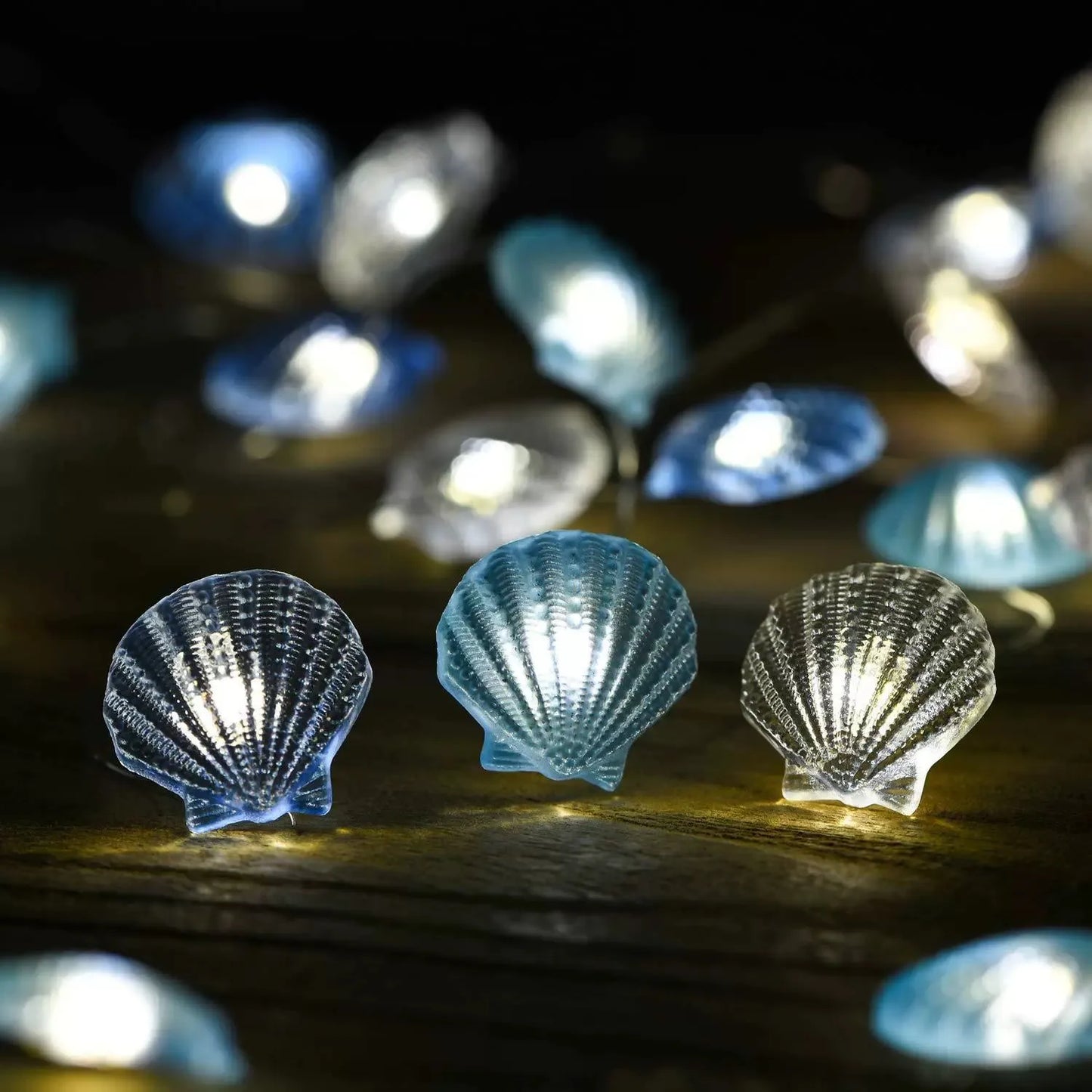 Ocean Theme Party Decoration Led String Lights Seahorse Shell Fairy String Lamp for Under the Sea Birthday Party Kids Toy