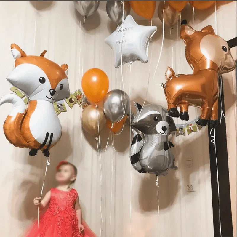 5PCS/PACK Jungle Animal Birthday Party Forest Party Decoration Aluminum Film Balloon