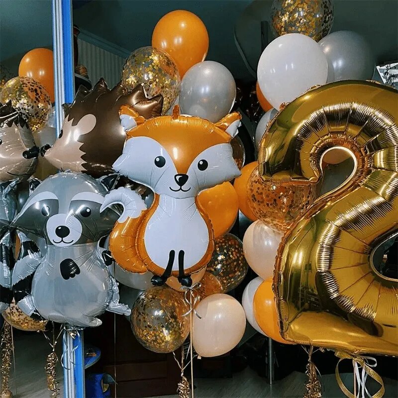 5PCS/PACK Jungle Animal Birthday Party Forest Party Decoration Aluminum Film Balloon