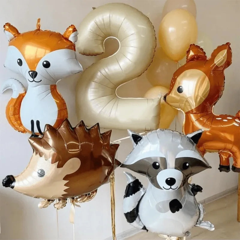 5PCS/PACK Jungle Animal Birthday Party Forest Party Decoration Aluminum Film Balloon